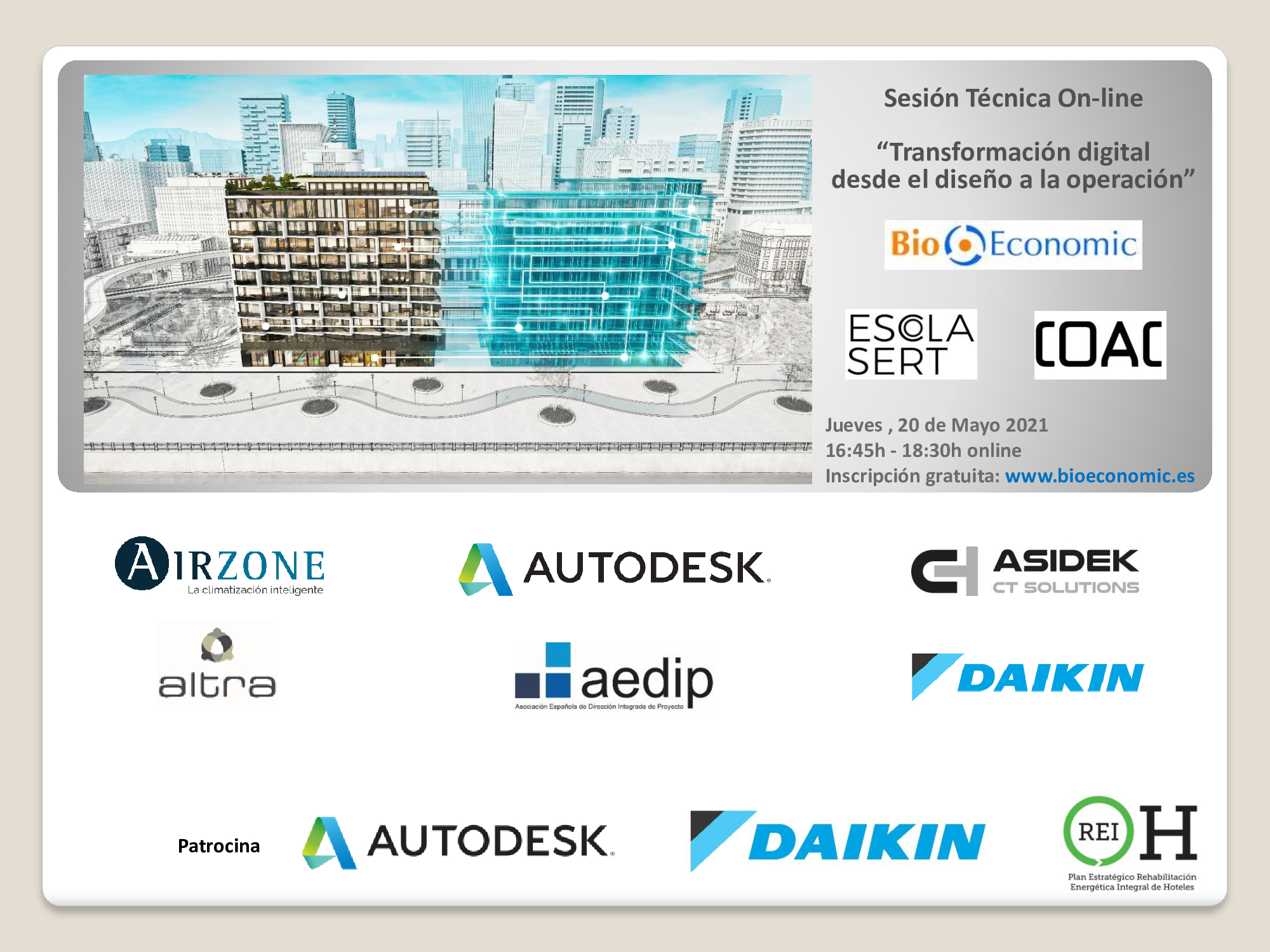 Sesión Técnica Online  “Transformación digital desde el diseño a la operación”